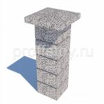 Колпак столба бетонный 450х450×120 мм