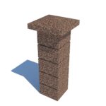 Колпак столба бетонный 450х450×120 мм
