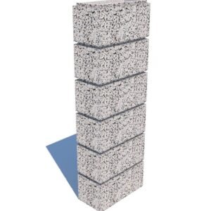 Столбовой бетонный блок 40х20×20 см